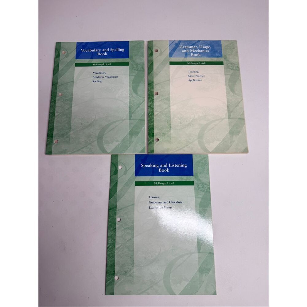 Language Network Vocabulary Grammar Speaking Set McDougal Littell 3